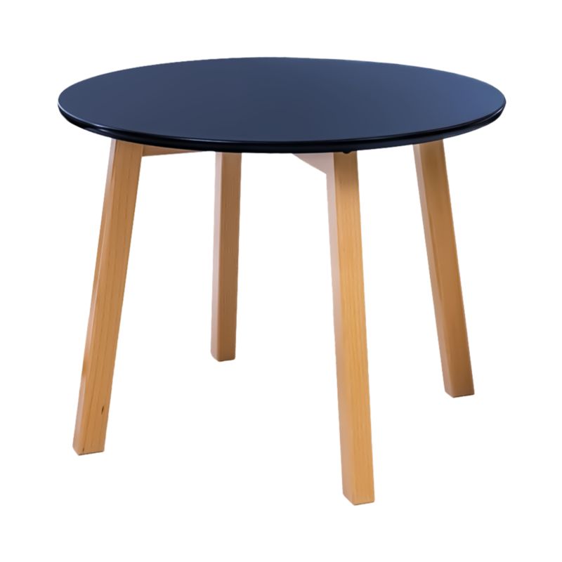 Okrągły Stolik Kawowy 60x47 cm do Salonu POSNORD - Stół Pomocniczy MDF Nogi Bukowe - Skandynawski Stolik na Kawę 1szt.