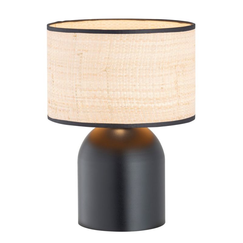 Lampa stołowa Emibig Aspen czarno-kremowa 1 x E27 x 15W IP20 wym: 35 x 25 x 25 cm tkanina - 1 szt.