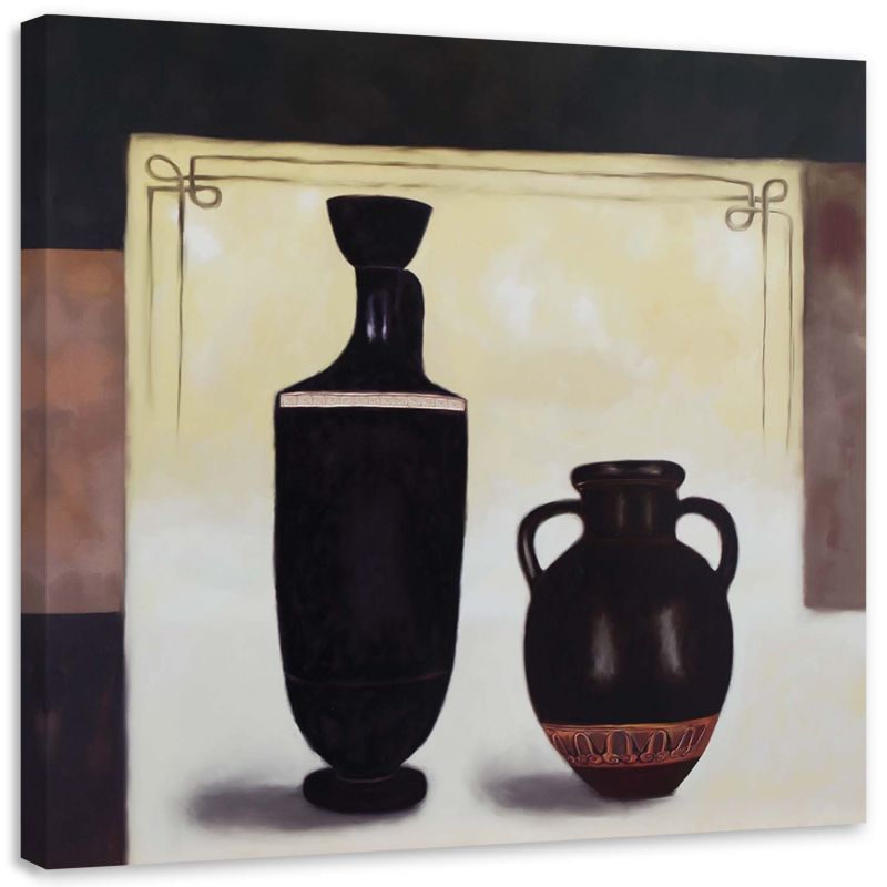 Obraz na płótnie Feeby Dwa czarne dzbany 60x60cm 1szt
