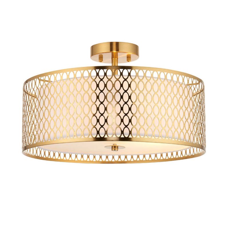Lampa wisząca Endon CORDERO złoto-biała 3xE27x20W IP20 wym:26x43x43cm - 1 szt.