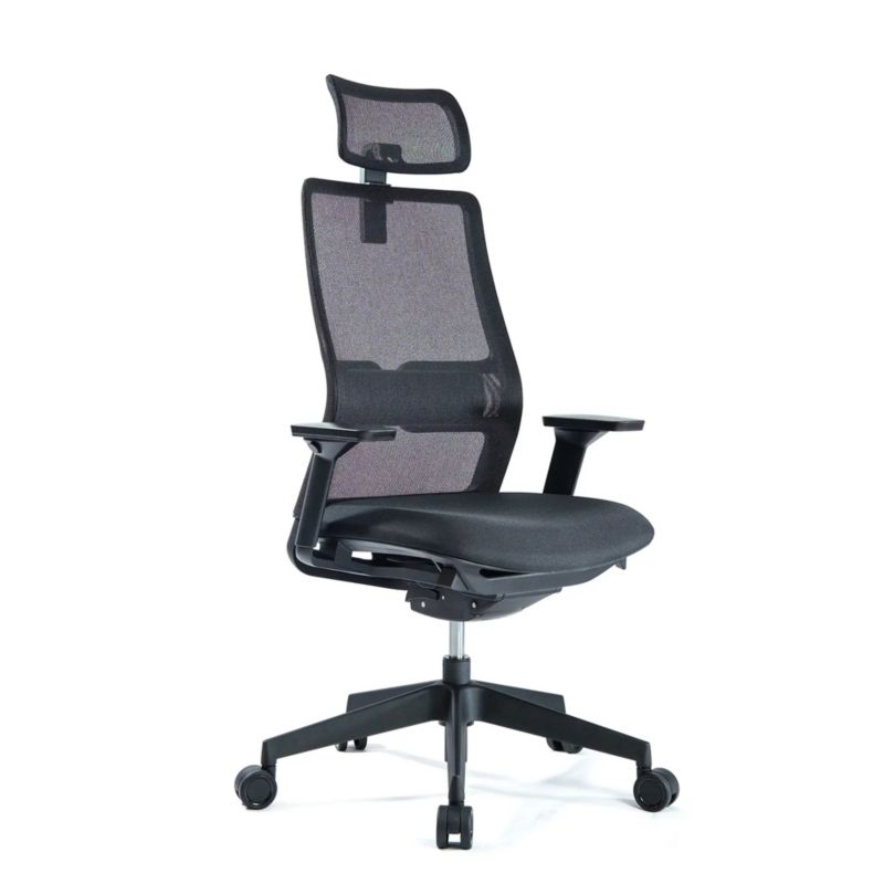 Fotel ergonomiczny AVIRO czarny tkanina siatka 1szt