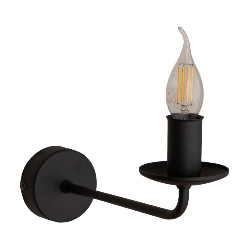 Kinkiet ścienny TK-Lighting Limal czarny 1 x E14 x IP20 wym: 23 x 8 x 27,5 cm - 1 szt.