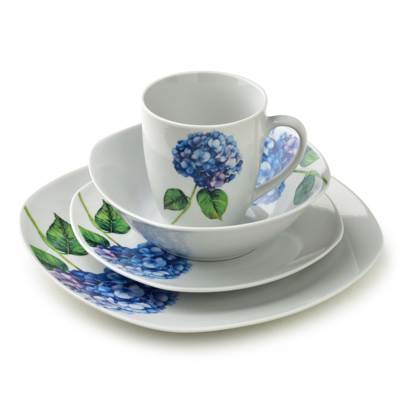 Komplet obiadowy porcelanowy Mondex Affekdesign Lea Purple 25,5cm fiolet 16el kpl