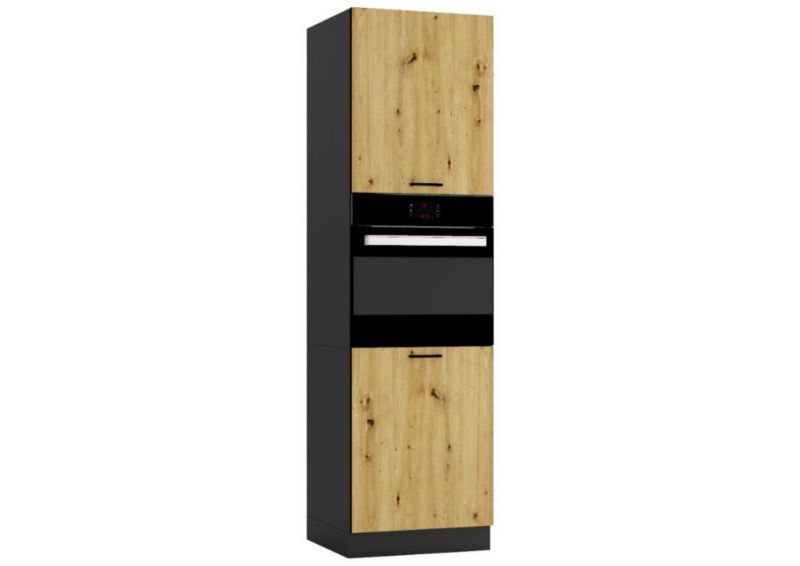 Szafka pod piekarnik Stolkar ANIKA D60PK/2133 P/L grafitowa/dąb artisan 1 szt