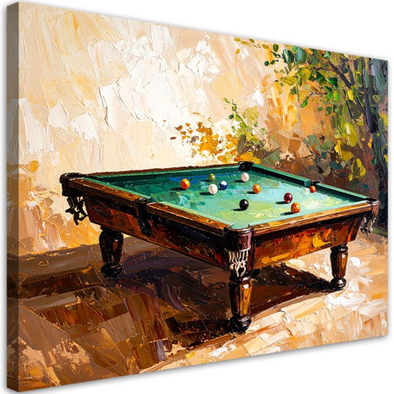 Obraz nowoczesny na ścianę do biura salonu Feeby Stół bilardowy 90x60cm 1szt