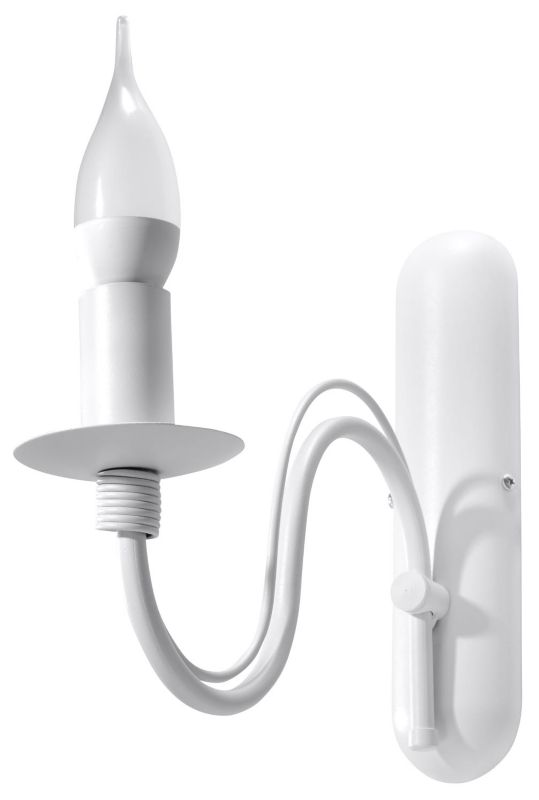 Kinkiet ścienny Sollux Lighting Minerwa biały 1 x E14 x 40W IP20 wym: 25 x 25 x 25 cm - 1 szt.