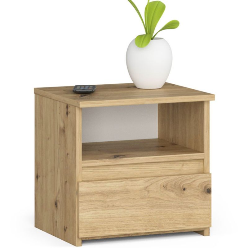 Szafka nocna Akord CL1 Dąb Artisan 40 cm 1 szuflada kolor Dąb Artisan mat 1 półka 40x35x40 cm 1 szt.