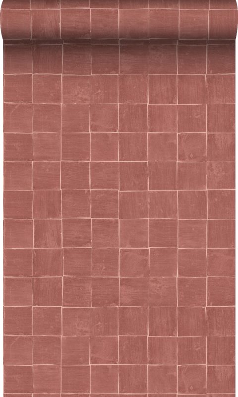 tapeta flizelinowa z ekoteksturą Origin Wallcoverings motyw płytek terakota 50 x 900 cm - 1 rol.