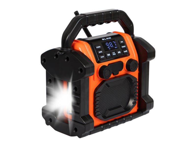 Radio budowlane BLOW FM 20W RMS Bluetooth 5.1 powerbank USB-C AUX LED IP55 1 szt.
