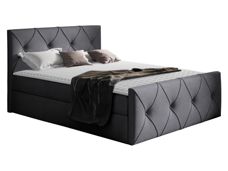 Łóżko kontynentalne MIRJAN 24 Crystal Lux 120x200 mysi szary 1 szt.