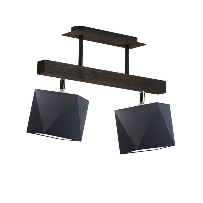 Lampa wisząca Volta Light Factory żyrandol plafon z abażurem diament Czarny FORMA P2 1szt.