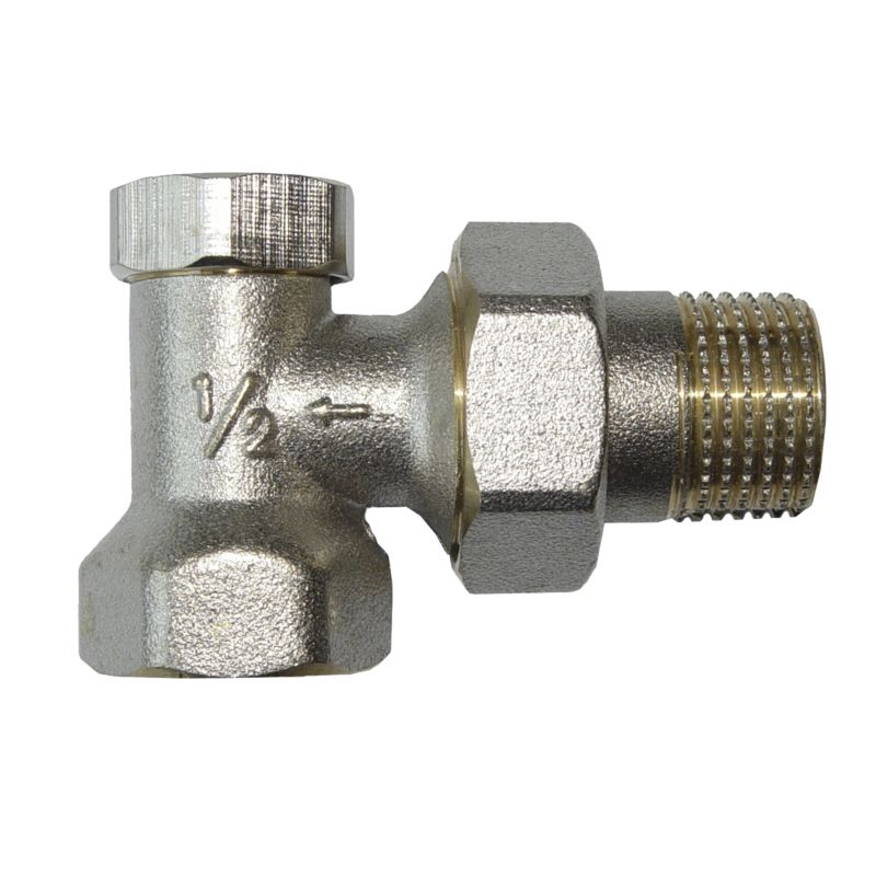 Zawór do Grzejnika Kątowy Powrotny ze Śrubunkiem 1/2" INVENA 1 szt.