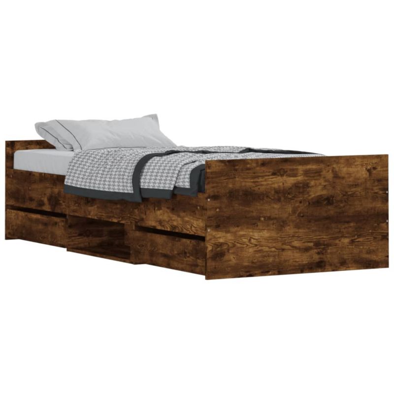 Łóżko drewniane WaszeMeble 90x190 cm brązowe WM-3203814 1 szt.