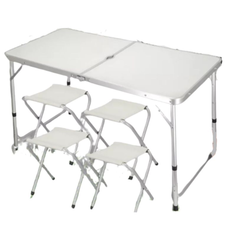 Zestaw kempingowy Artdesign stół 120x60cm 4 krzesła stolik 5w1 ogrodowy składany 1 kpl.
