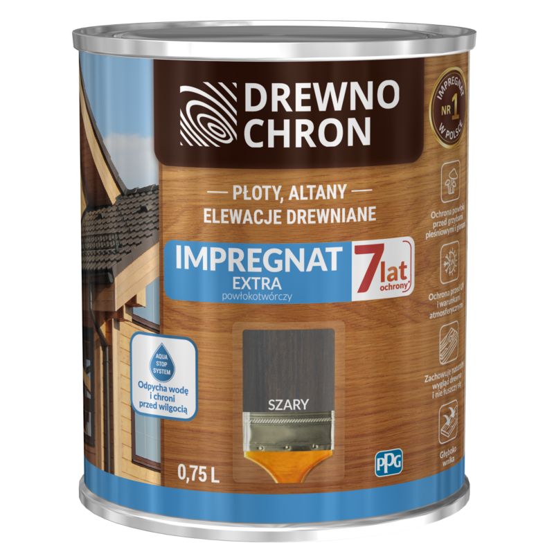 Impregnat Drewnochron Extra Powłokotwórczy szary 0,75 l