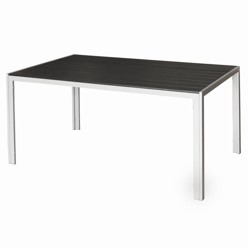 Stół aluminiowy JUMI stolik ogrodowy na taras kawowy meble czarny prostokątny 1 szt.