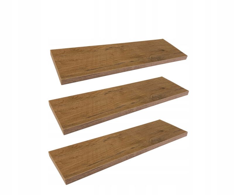 Półka Ścienna Wisząca 50 Cm Lancelot Komplet 3 Sztuki Drewik