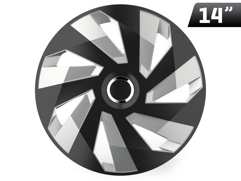 Kołpaki Vector RC black / silver 14", 4 szt.