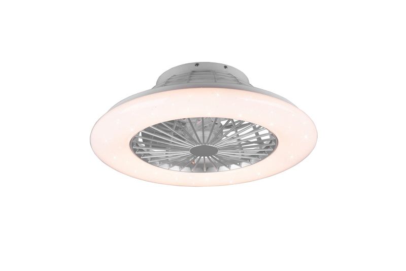 Wentylator sufitowy z lampą RL Stralsund srebrno-biały LED 30W 2700K-6000K 2200 lm pilot IP20 wym: 16,8 x 50 x 50 cm - 1 szt.
