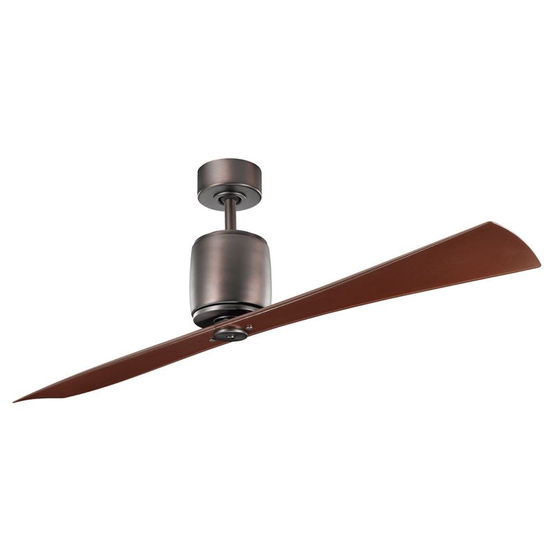 Wentylator sufitowy z lampą Kichler Ferron szczotkowany brąz Pilot IP20 wym: 41 x 152 x 152 cm - 1 szt.