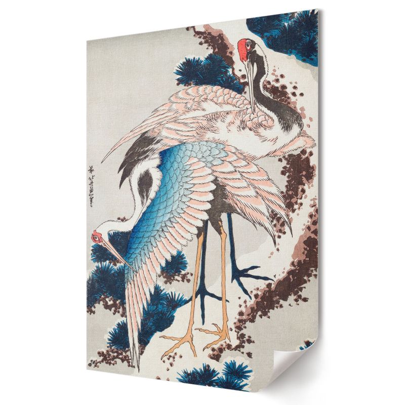 Plakat na ścianę Wallfluent Format A3 Żurawie na drzewie Artysta Hokusai 1 szt.
