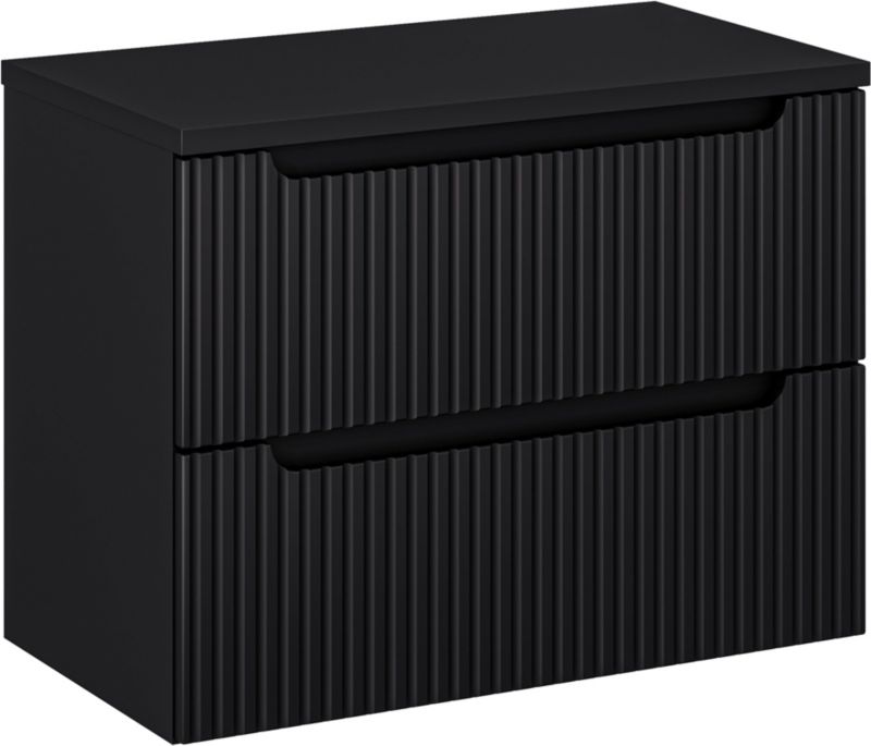 Szafka podumywalkowa Comad Nova Black 80 cm wisząca z blatem i szufladami czarny 1 szt.