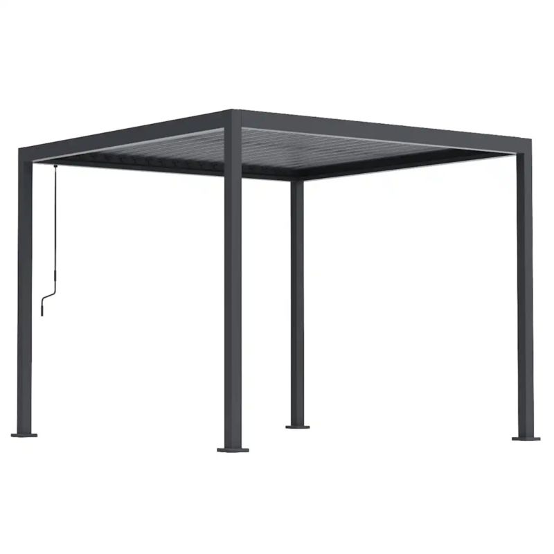 Pergola Ogrodowa Bioklimatyczna Stalowa NORDVIC Sola 3x3 m Antracyt 1 szt.