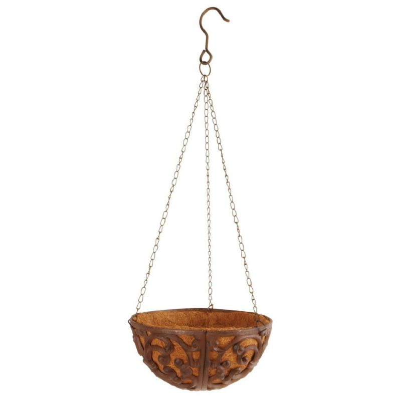 Kosz wiszący Esschert Design żeliwny wkład kokosowy 25 cm 1 szt.