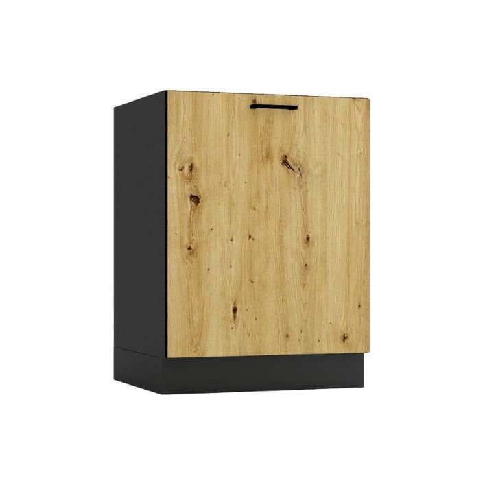 Szafka kuchenna stojąca Stolkar ANIKA D60PC P/L grafitowa/dąb artisan 1 szt