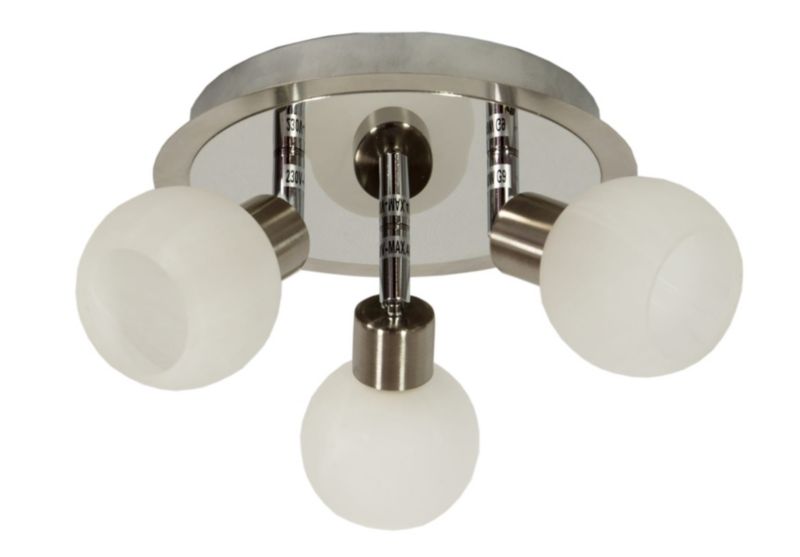 Lampa sufitowa wisząca Candellux Alabaster srebrno-biała wym: 16 x 30 x 30 cm 3xG9 x 40W 1 szt.