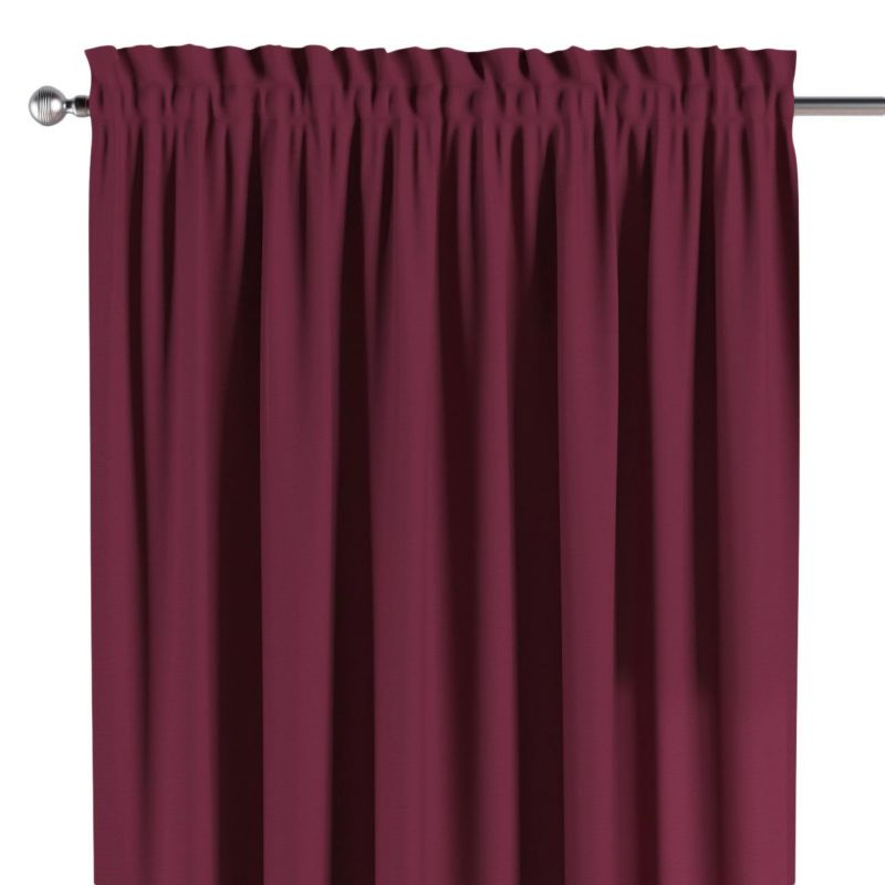 Zasłona na kanale z grzywką 1 szt. 130 x 260 cm Dekoria plum (śliwkowy) 1 szt.