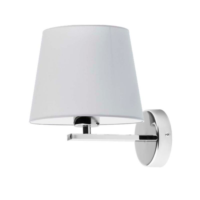 Kinkiet Volta Light Factory Simple Chrom/Jasny szary Abażur 1xE27 1szt.