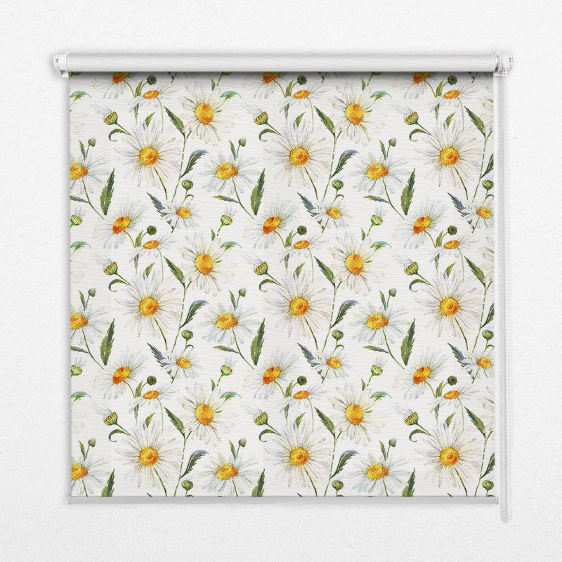 Roleta Wzorzysta Tulup 110x140 cm Stokrotki Montaż do ściany/sufitu 1 szt.