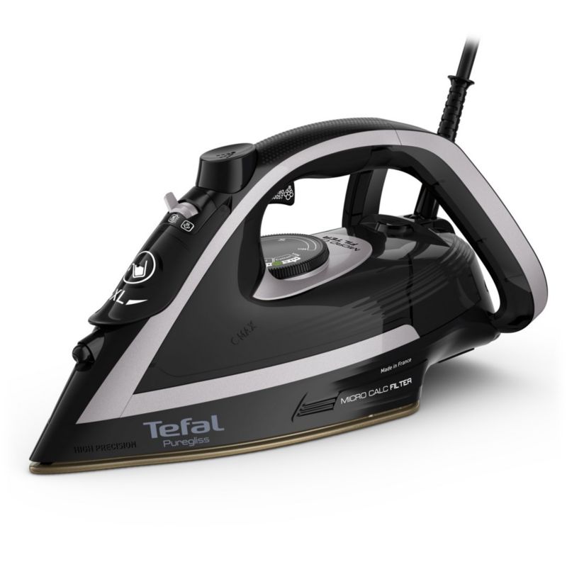 Żelazko parowe TEFAL Puregliss FV8062 czarny 3000 W 1 szt.