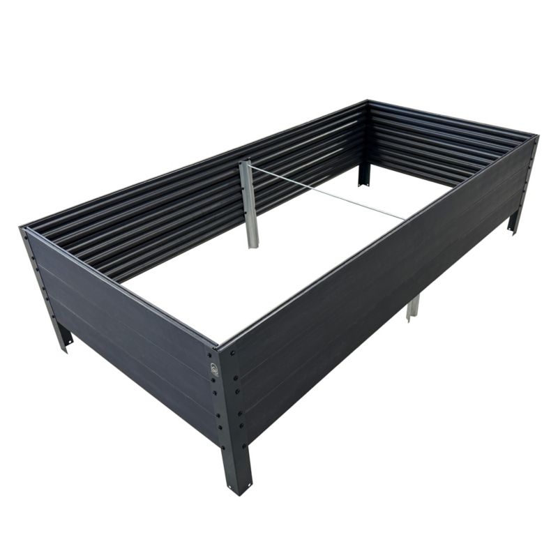 Podwyższona grządka KLASIKA WOODLOOK GPPS, antracytowa 150x75x30 1szt