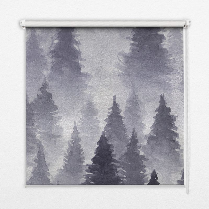 Roleta Wzorzysta Tulup 60x140 cm Mglisty Las Montaż do ściany/sufitu 1 szt.