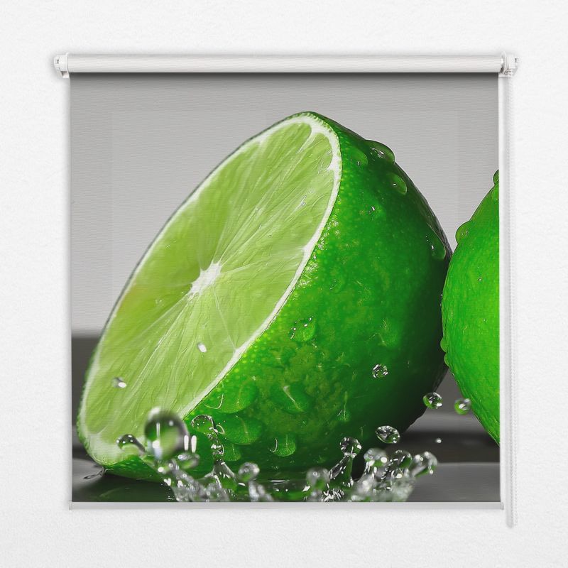 Roleta Wzorzysta Tulup 80x140 cm Limonki W Wodzie Montaż do ściany/sufitu 1 szt.