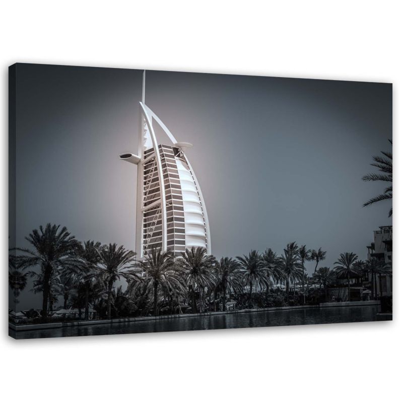 Obraz na płótnie Feeby Hotel Burdż al-Arab w Dubaju 45x30cm 1szt