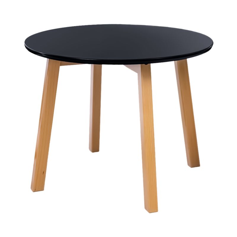 Okrągły Stolik Kawowy 60x47 cm do Salonu POSNORD - Stół Pomocniczy MDF Nogi Bukowe - Skandynawski Stolik na Kawę 1szt.