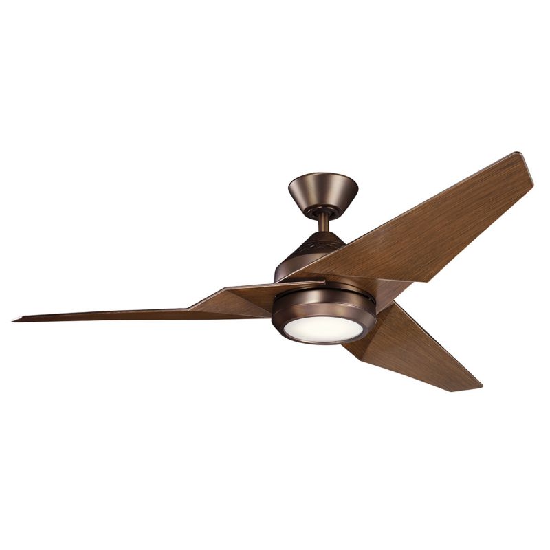 Wentylator sufitowy z lampą Kichler Jade szczotkowany brąz LED 18W 3000K 1670lm pilot IP20 wym: 35 x 152 x 152 cm - 1 szt.