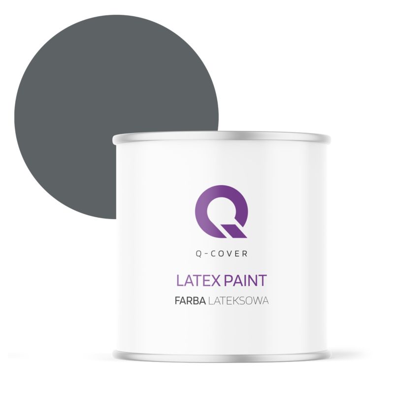 Farba Lateksowa Do Ścian i Sufitów Q-Cover Antracyt H0912 Głęboki Mat 2L