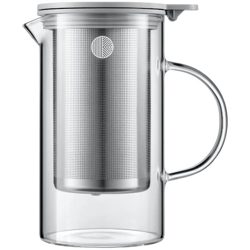 Szklany dzbanek z zaparzaczem BUYDEEM CD2002/A1 800 ml stal nierdzewna silikonowa pokrywka 1 szt.