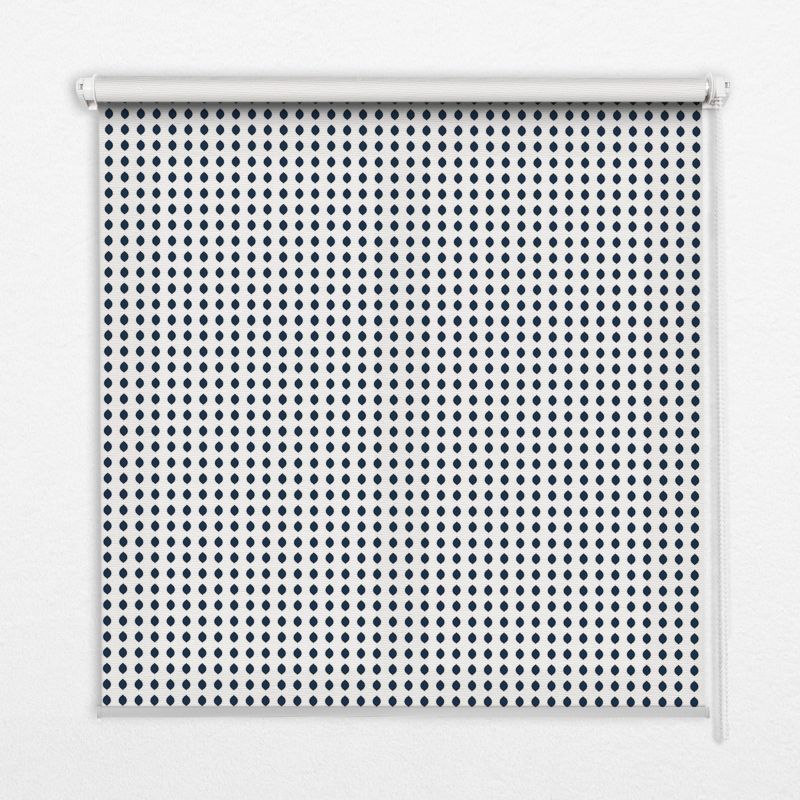 Roleta Wzorzysta Tulup 140x140 cm Czarne Owale Montaż do ściany/sufitu 1 szt.