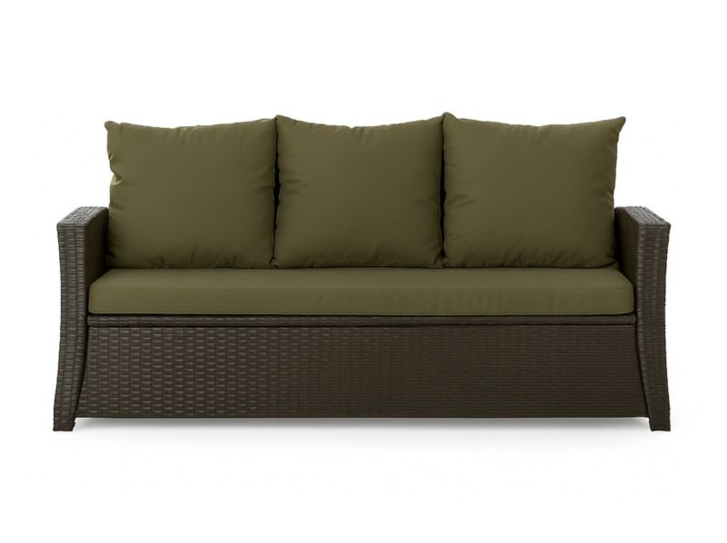 Poduszka ogrodowa na sofę rattanową 3-os, Setgarden, 150x60x50cm Zielona Poduszki na meble ogrodowe-Technorattan, Mix, 1szt