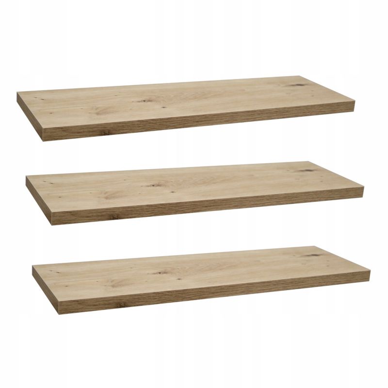 Półka Ścienna Wisząca 50 Cm Artisan Komplet 3 Sztuka Drewik