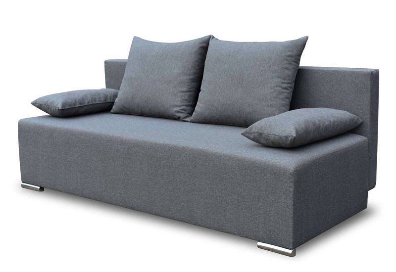 Sofa z funkcją spania sprężyny bonell Bonni Komfort Grafitowa 1 szt.