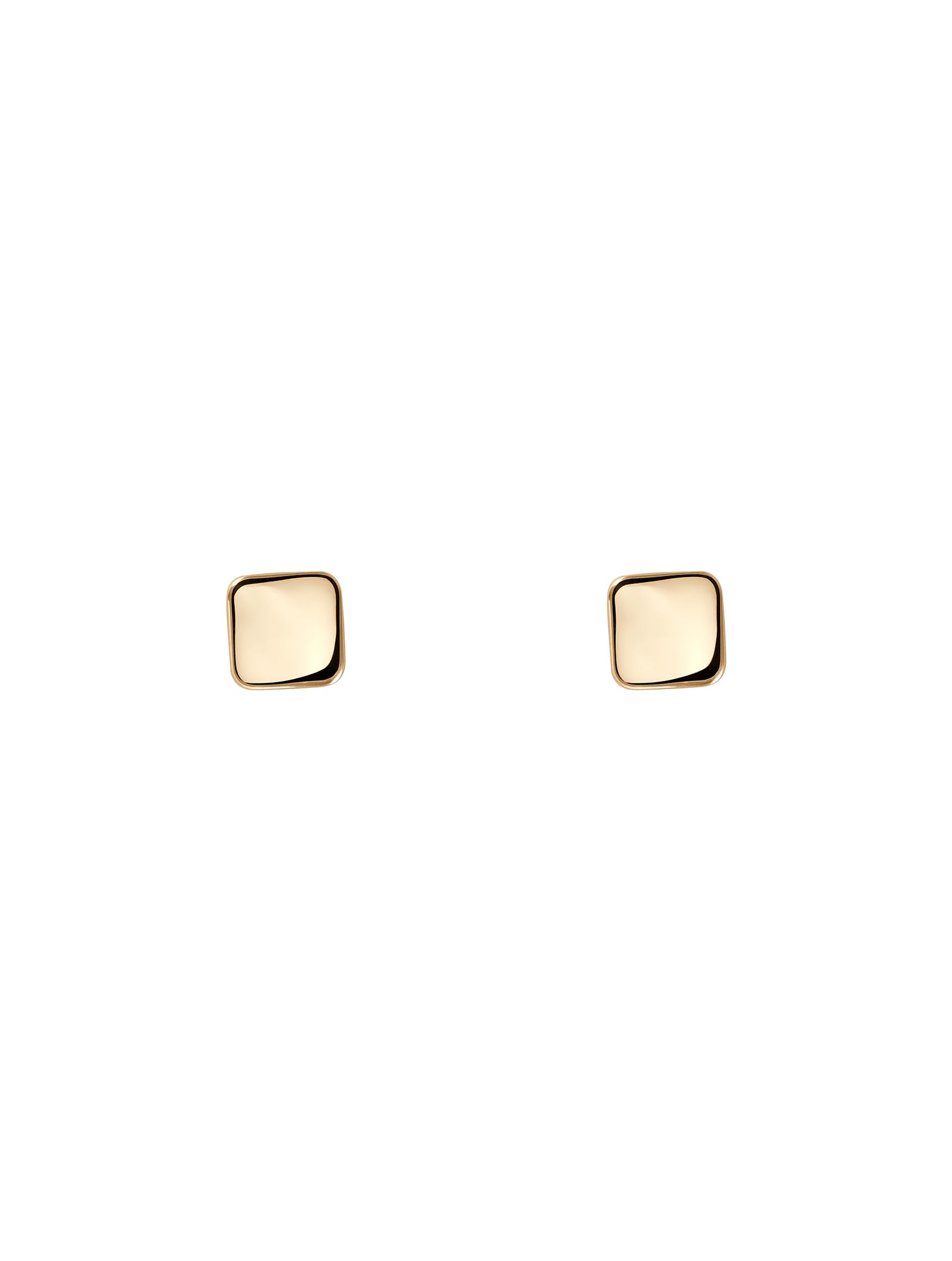 Greta Earrings N°1 - Kolczyki sztyfty w kształcie zaoblonych kwadratów
