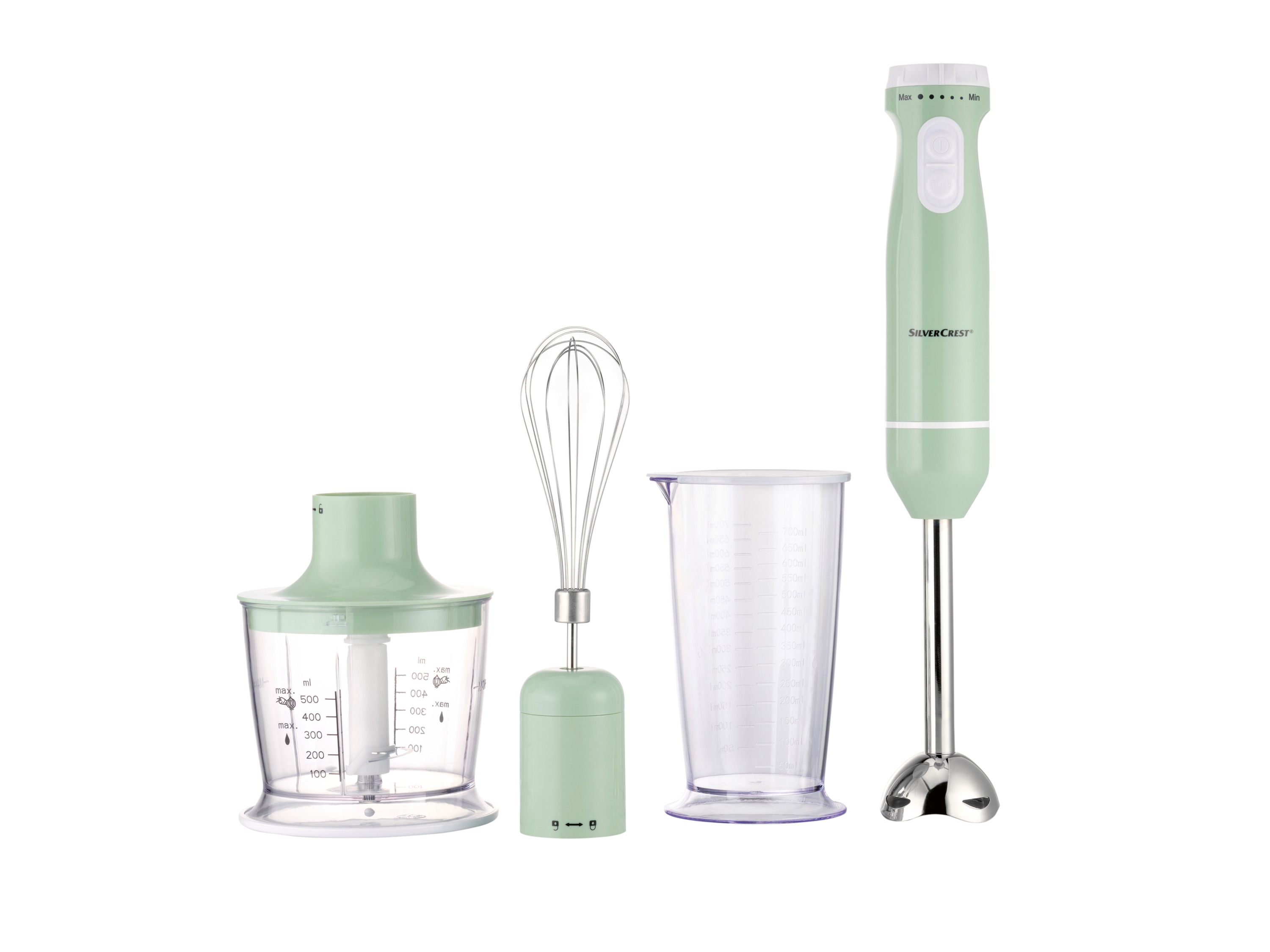 Silvercrest Kitchen Tools Blender ręczny z akcesoriami, 600 W Miętowy