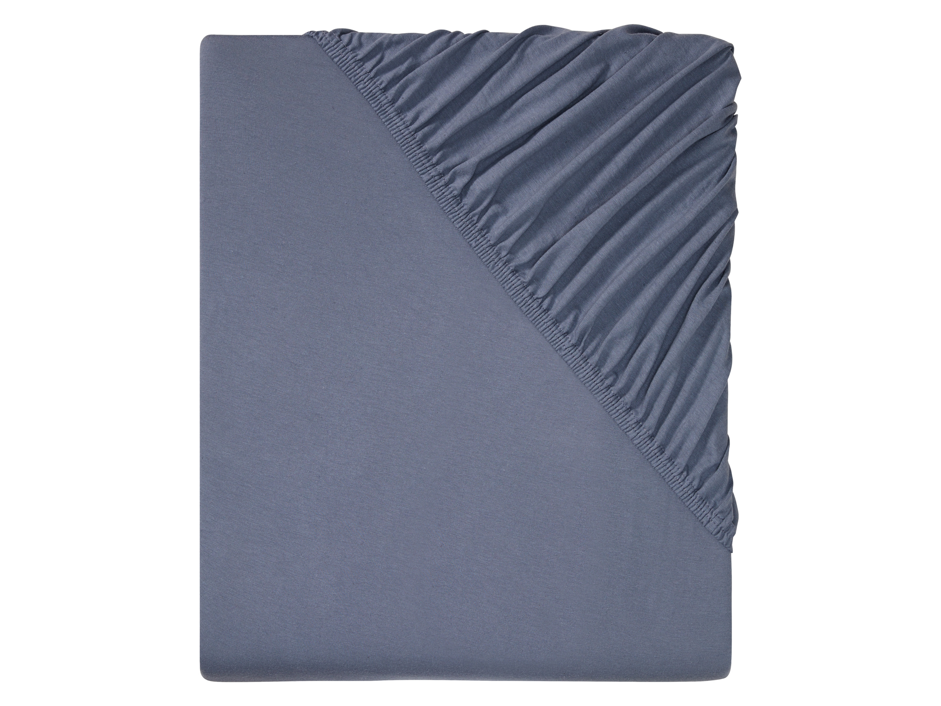 Livarno home Prześcieradło dżersejowe z gumką, 140-160 x 200 cm Ciemnoniebieski