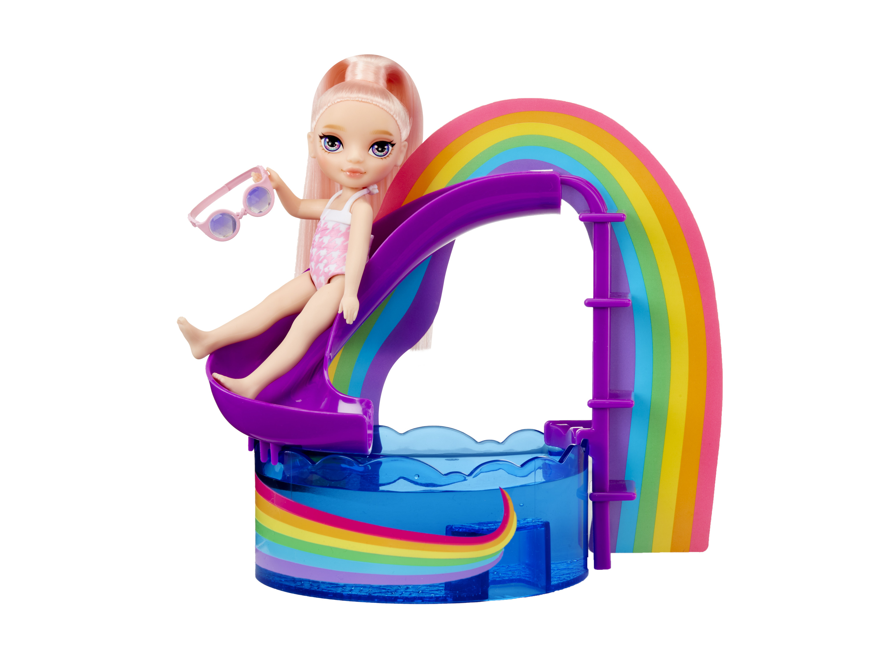 Rainbow High Mały zestaw do zabawy Dzień na basenie z różem